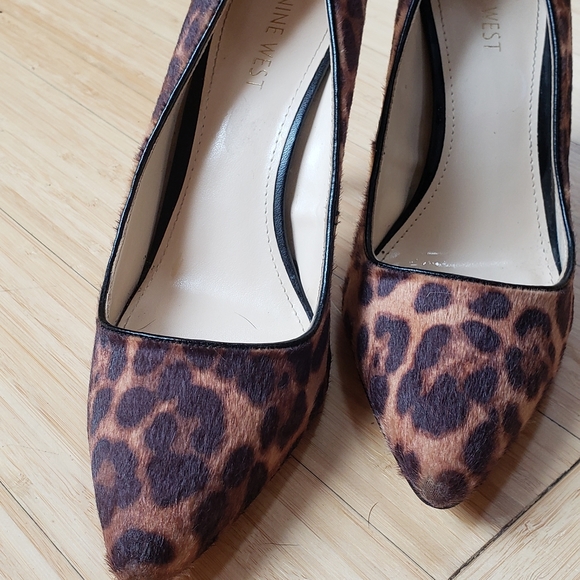 Nine West leopard faux fur stilettos 7 - Picture 6 of 6